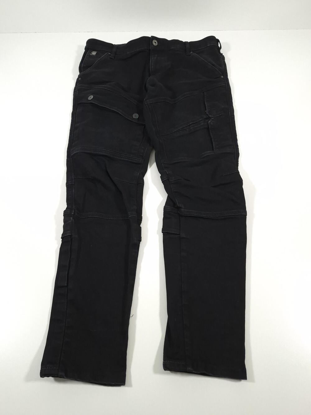 G-Star RAW Airblaze 3D Skinny Jeans Mens 38x34 Black Slim Stretch Denim Cargo